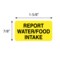 Nevs Label, Report Food/Water Intake 7/8" x 1-5/8" Yellow w/Black VW-0056 - alternate 2